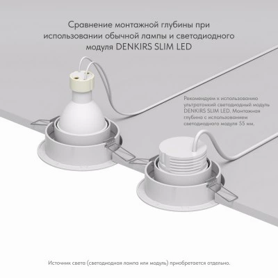 Точечный встраиваемый светильник Denkirs DK2026-WH Точечный встраиваемый светильник Denkirs DK2026-WH