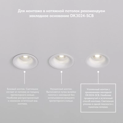 Точечный встраиваемый светильник Denkirs DK3024-BK Точечный встраиваемый светильник Denkirs DK3024-BK