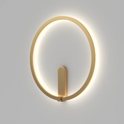 Бра Denkirs ROUND DK5035-SG, 24 Вт, 3000-4000-6500 К, IP20, золото матовое