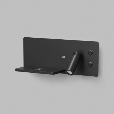 Denkirs CHARGELUX DK5092-BK бра с беспроводной зарядкой, USB-A, 3000 К, 11 Вт, черный Denkirs CHARGELUX DK5092-BK бра с беспроводной зарядкой, USB-A, 3000 К, 11 Вт, черный