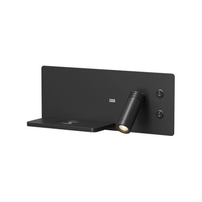Denkirs CHARGELUX DK5092-BK бра с беспроводной зарядкой, USB-A, 3000 К, 11 Вт, черный Denkirs CHARGELUX DK5092-BK бра с беспроводной зарядкой, USB-A, 3000 К, 11 Вт, черный