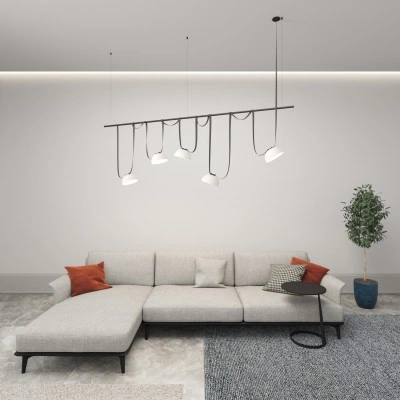 Трековый светильник Denkirs BELTY FLOW DK5560-WH+BK Трековый светильник Denkirs BELTY FLOW DK5560-WH+BK