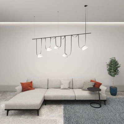 Трековый светильник Denkirs BELTY FLOW DK5561-WH+BK Трековый светильник Denkirs BELTY FLOW DK5561-WH+BK