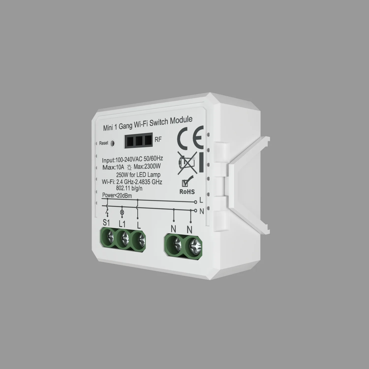 Denkirs RL1001-SM Одноканальное Wi‑Fi реле-выключатель (ДЕНКИРС) Denkirs RL1001-SM Одноканальное Wi‑Fi реле-выключатель (ДЕНКИРС)