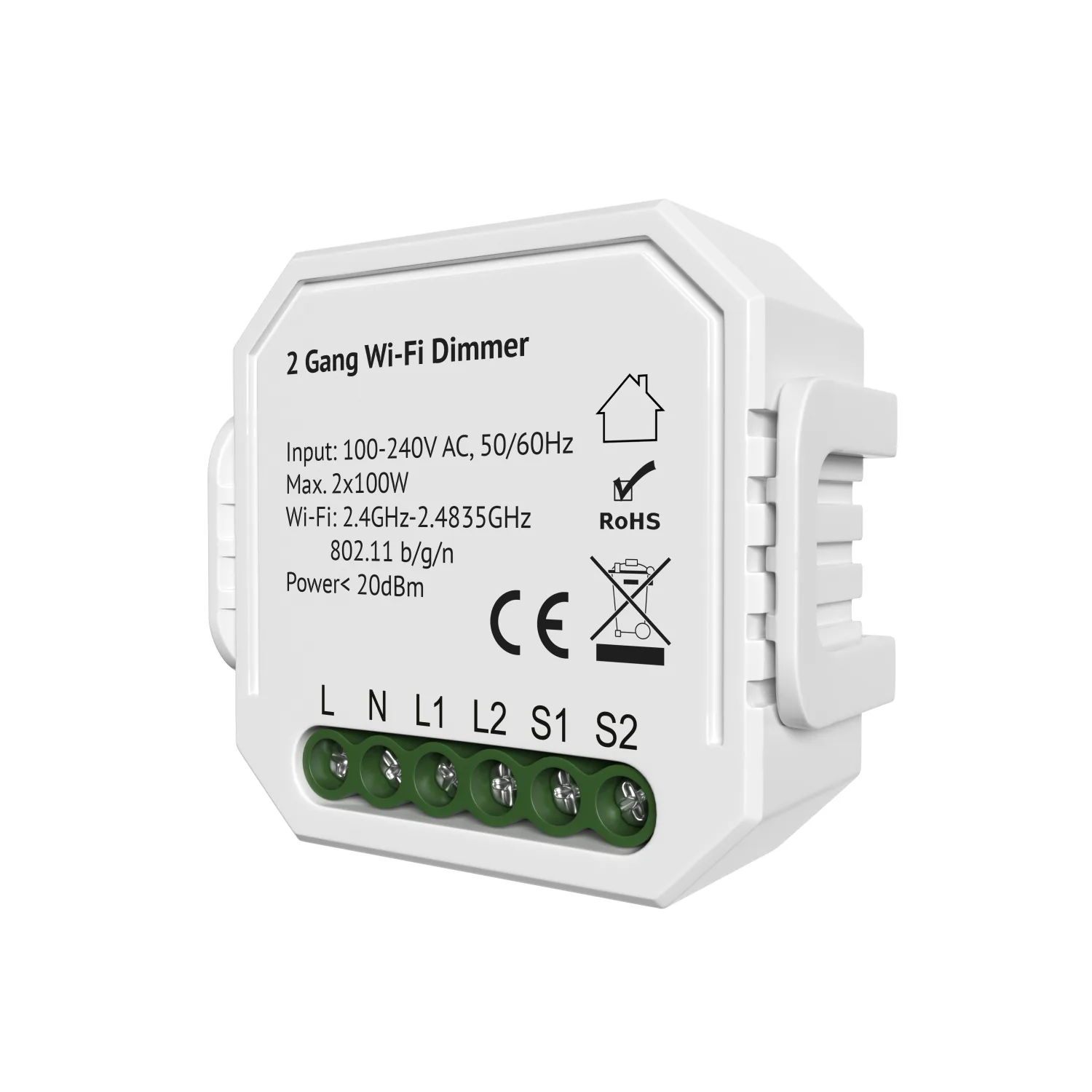 Denkirs RL1004-DM/1 двухканальное Wi‑Fi реле-диммер