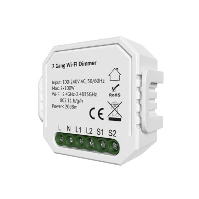 Denkirs RL1004-DM/1 двухканальное Wi‑Fi реле-диммер