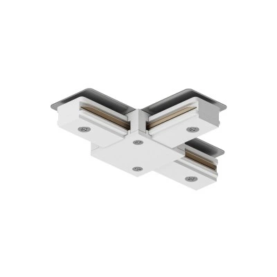 Denkirs TR1103-WH T-коннектор для трековой системы Solid, белый Denkirs TR1103-WH T-коннектор для трековой системы Solid, белый